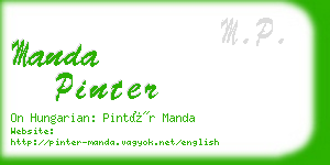 manda pinter business card